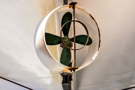 Picture of an Old Boat's Helix Propellerの写真素材