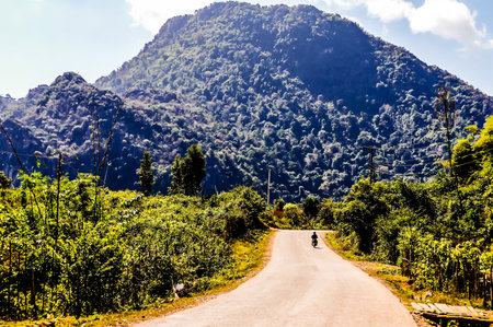 road in mountains, beautiful photo digital pictureの写真素材