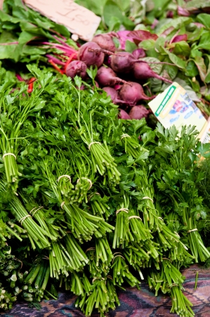 Busy Saturday Greek fresh food market.のeditorial素材