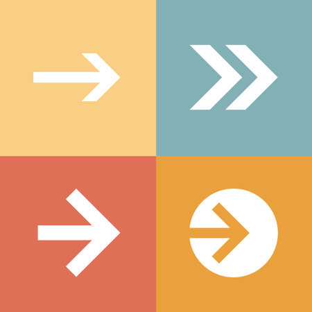 Arrow sign icon set. illustration