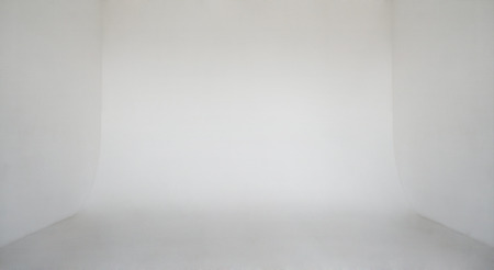 Clear light white wall empty photo studio cyclorama background.の写真素材