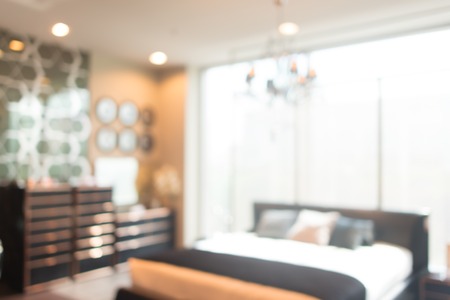 Abstract defocused blurred background blur image of bedroom living room.の写真素材
