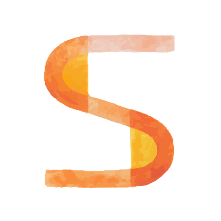 Colorful watercolor aquarelle font type handwritten hand draw.の写真素材