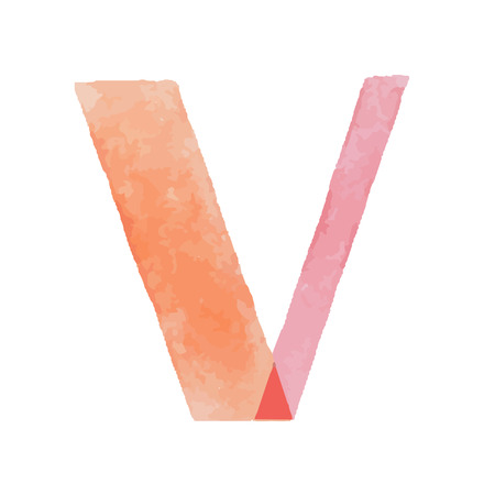 Colorful watercolor aquarelle font type handwritten hand draw.の写真素材