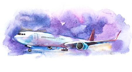Pane is at the airport on the take-off field.の写真素材