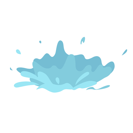 Water splashes collection blue waves wavy symbols.のイラスト素材