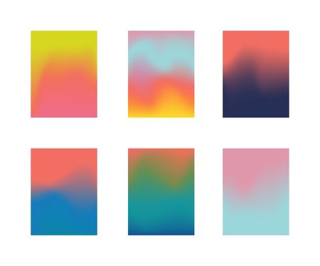 Colorful placard poster template with mesh gradientのイラスト素材