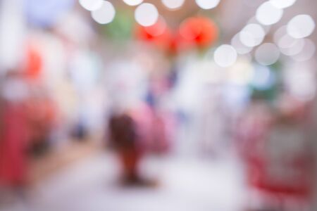 Blur shopping mall of department store interiorの写真素材