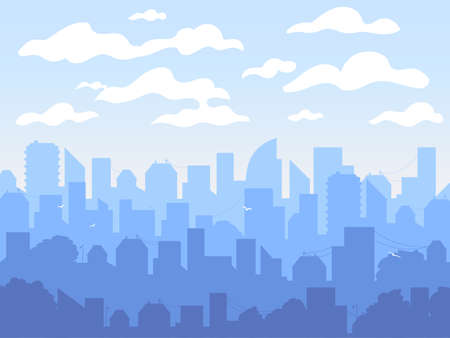 Cityscape city urban landscape vector illustration.のイラスト素材