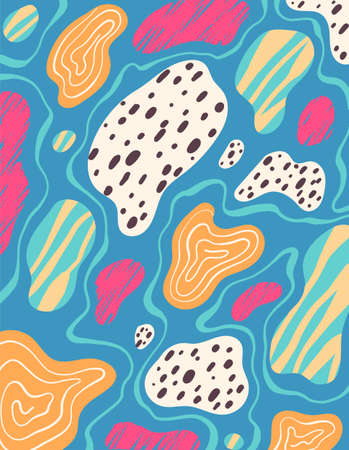 Background with abstract colored spotsのイラスト素材