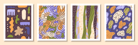 Patterns with abstract patterns vector illustrations