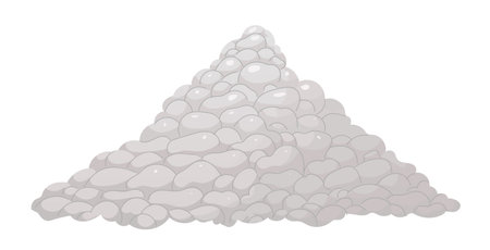 Pile of gravel Heap of building material.のイラスト素材