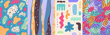 Patterns with abstract patterns vector illustrationsのイラスト素材