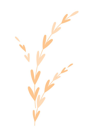 Plant, branch, or stem with leavesのイラスト素材