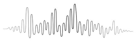 Music sound wave musical element vector illustration on white background