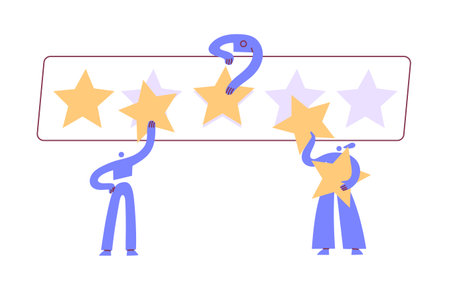 Five star rating, high marksのイラスト素材