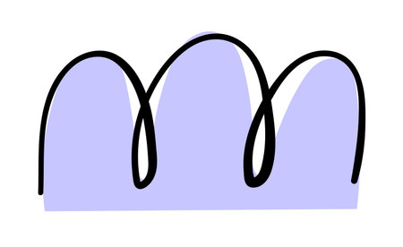 Abstract doodle element. Hand drawn simple stylized figureのイラスト素材