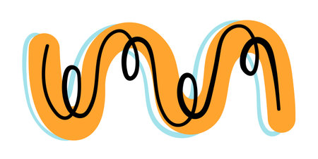 Abstract doodle element. Hand drawn simple stylized figureのイラスト素材