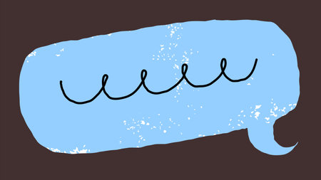 Speech bubble hand drawn vector illustrationのイラスト素材