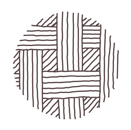 Round abstract hand drawn pattern Vectorのイラスト素材