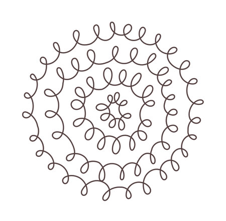 Round abstract hand drawn pattern Vectorのイラスト素材