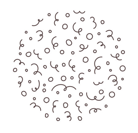 Round abstract hand drawn pattern Vectorのイラスト素材