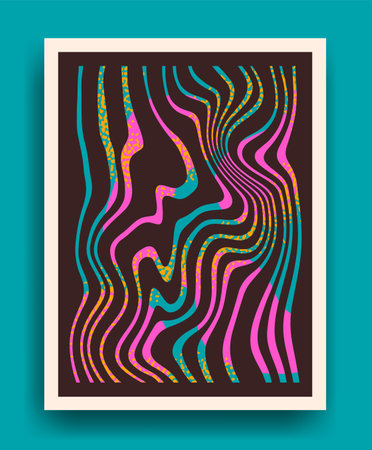 Abstract holographic background wavy linesのイラスト素材