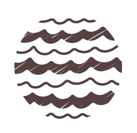 Round abstract hand drawn pattern Vectorのイラスト素材