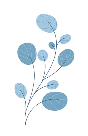 Plant, branch, or stem with leavesのイラスト素材