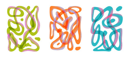 Abstract curved lines vector illustrationのイラスト素材