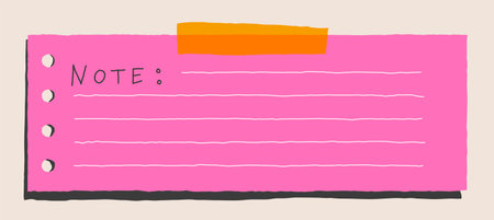Sheet lined paper for notesのイラスト素材