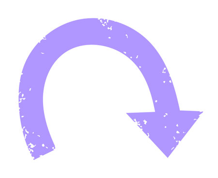 Arrow direction pointer hand drawnのイラスト素材