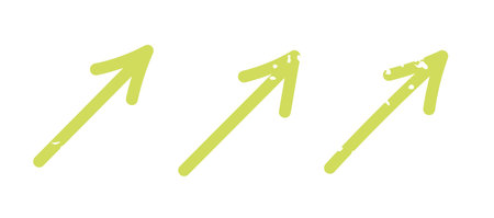 Arrow direction pointer hand drawnのイラスト素材