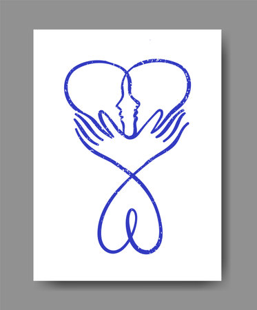 Man and Woman in Loveのイラスト素材