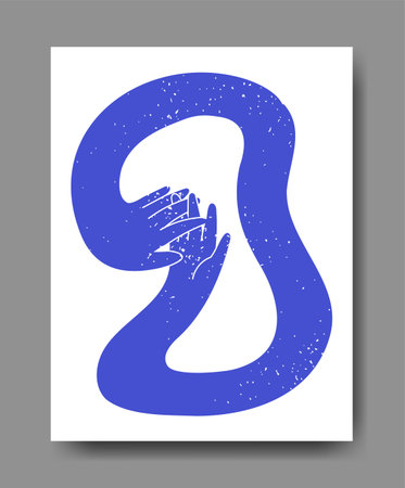 Abstract wiggling gesticulating hands vectorのイラスト素材