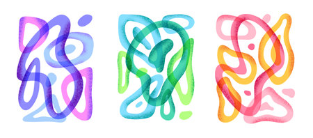 Abstract curved lines vector illustrationのイラスト素材