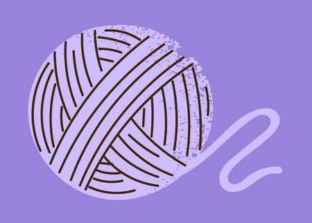 Ball of yarn for knitting or creativityのイラスト素材
