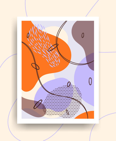Brochure template abstract shapes vectorのイラスト素材