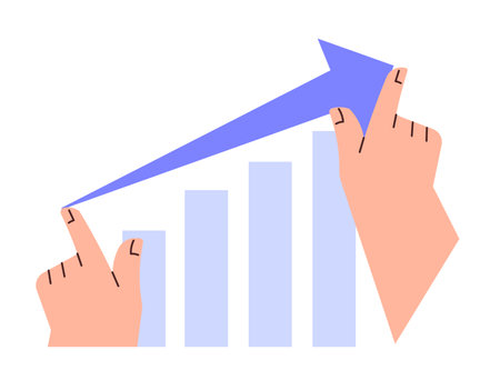 Growing graph Infographic vector illustrationのイラスト素材
