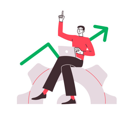 Productivity job performance business growth progress and developmentのイラスト素材