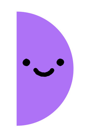 Semicircle geometric figure vector illustrationのイラスト素材
