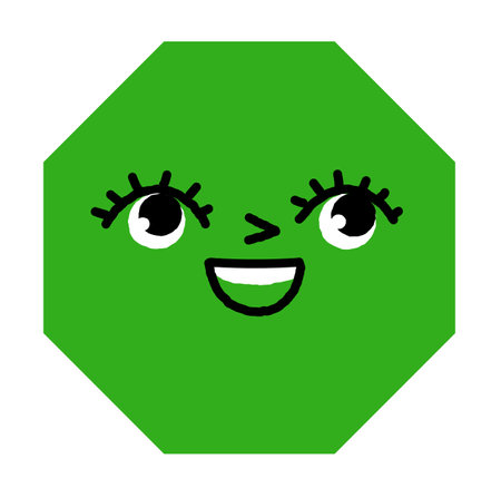 Octagon geometric figure vector illustrationのイラスト素材