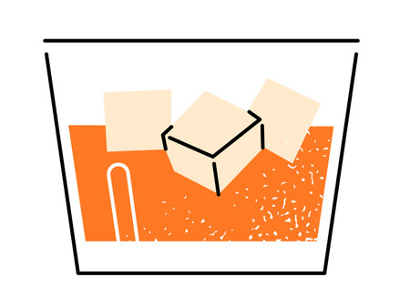 Cocktail glass drink vector illustrationのイラスト素材