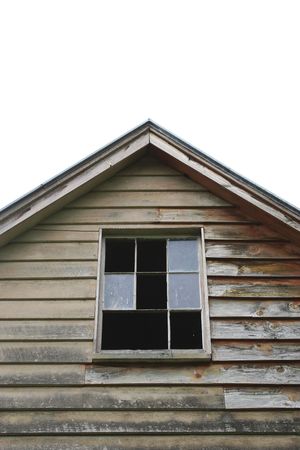 peak of an old shedの写真素材