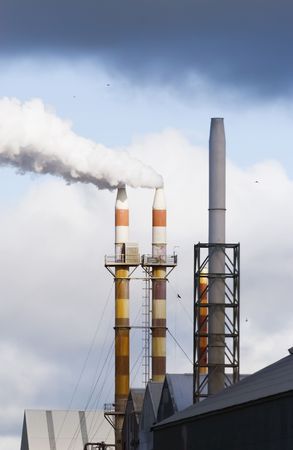 A fertliser works at Napier, Hawke's Bay, New Zealandの写真素材