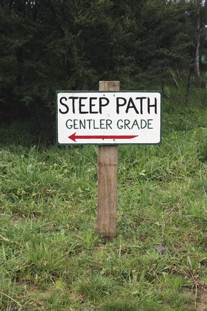 Steep Path - gentler gradeの写真素材