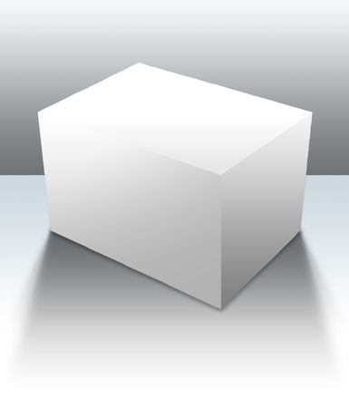 A blank box ready for your product -guides included for easy isolation of shapes and surfacesの写真素材
