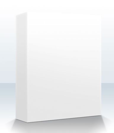 A blank box ready for your product -guides included for easy isolation of shapes and surfacesの写真素材
