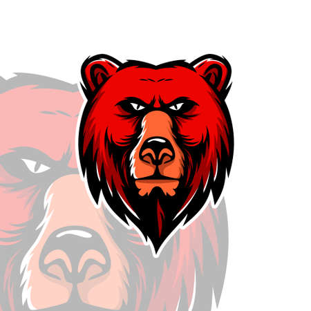 luxury vector illustration of bear with detailed shadow lines with sacred geometry on the backgroundのイラスト素材