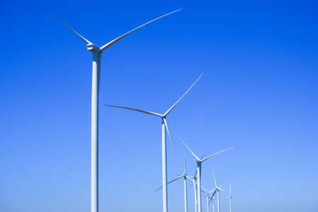 wind turbine generating electricityの写真素材
